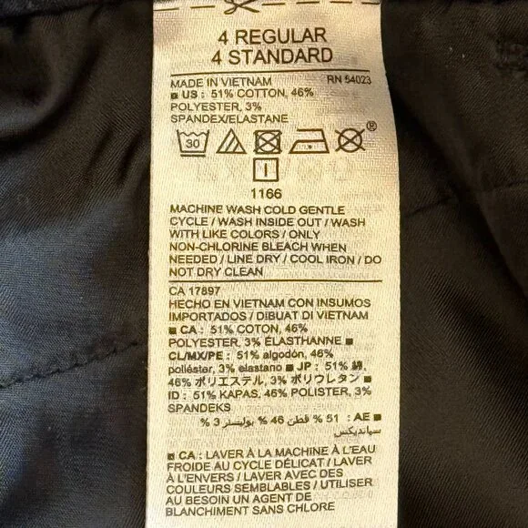 Old Navy Mid Rise Pixie Jacquard Pants size 4 in Blue Jacquard - Picture 8 of 10